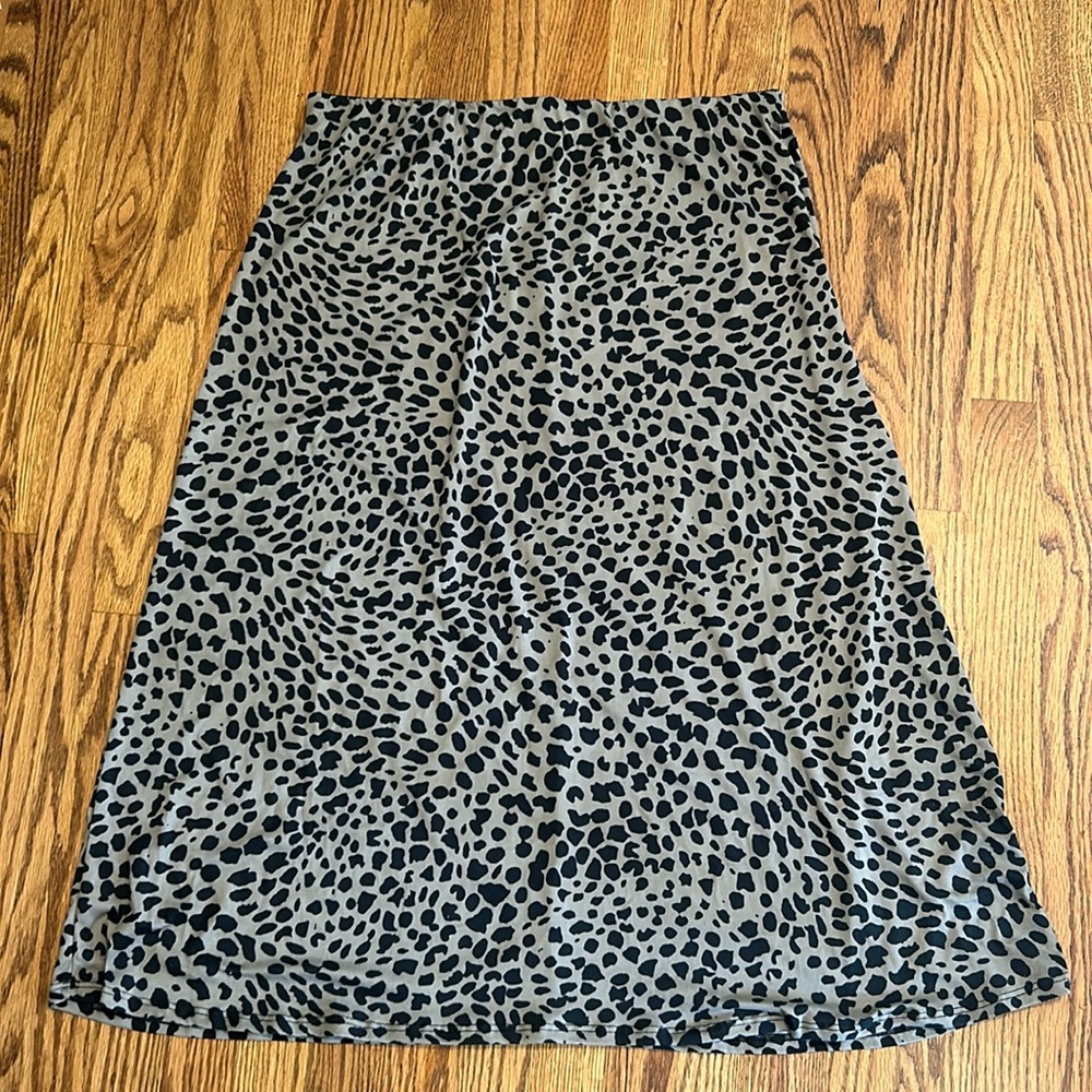 Jade by Jane Olive Leopard Print Skirt